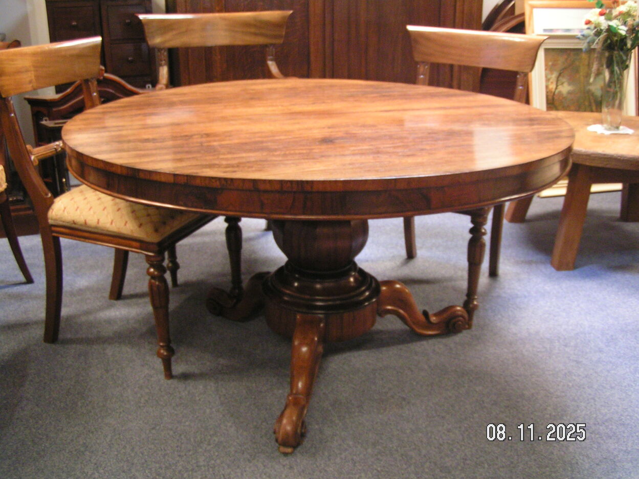 artikelnr. 1602047 Antieke Victoriaanse Carveld Palissanderhout Deining Table Zeer Goede Staat prijs �2250,- euro
