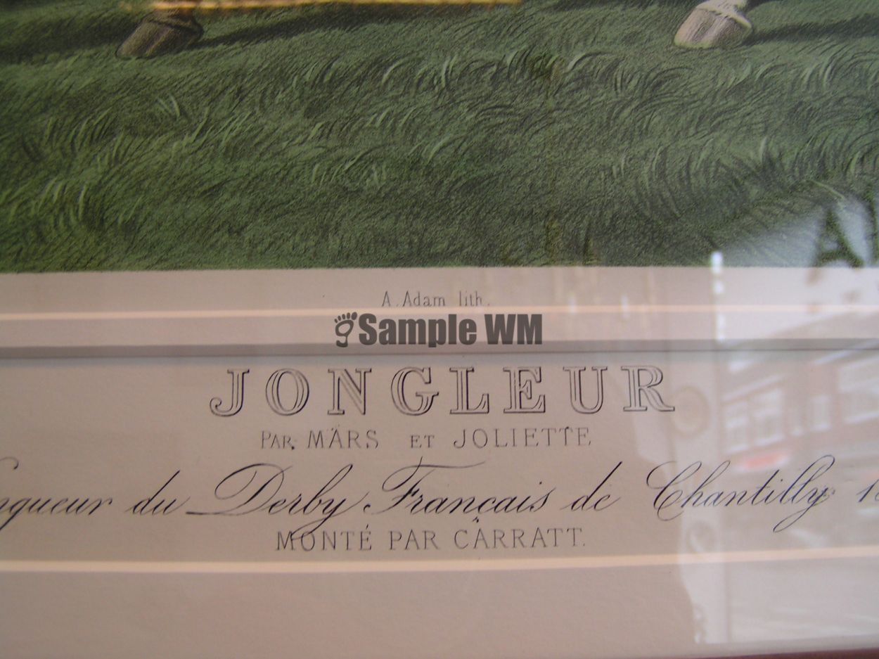 Verkocht artikelnr. 1600329 Antieke LITHO Paardensport Jongleur
gesigneerd: ADAMS77, A. ADAM LITHOGRAPHY

CHANTILLY, FRANCE, 1877

H: 61cm x B: 76cm

Achter glas puntgaaf.
Keywords: Antieke LITHO Paardensport Jongleur