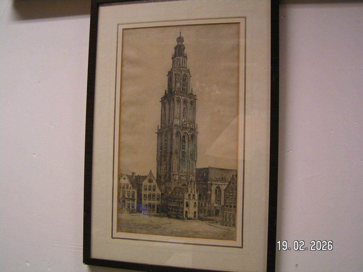 artikelnr. 1602082 Ets van Martinitoren Groningen in Zeer Goedestaat. prijs € 49,- euro
Gemaakt door Marius Janssen.
Afm B 38 H 55 cm
