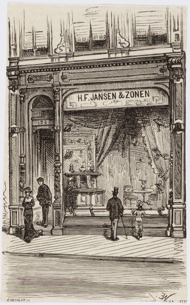 Verkocht 1600446 3-Deurs Koninklijke Kledingkast H.F. Jansen en Zoon 1874:
De koninklijke Meubelfabriek en Magazijnen H.F. Jansen en Zonen was een meubelfabriek en woninginrichting in Amsterdam van 1840 tot 1948.
In 1871 Hofleverancier van het Koninklijk Huis.
De firma voorziet vanaf 1886 de werk- en slaapkamer van Koning Willem III en later Prinses Wilhelmina in Paleis Soestdijk van een nieuwe wandbekleding en meubilering. In 1881 wordt voor Prinses Emma de meubilering van het Paleis Het Loo verzorgd.

B: 1.97m x D: 63cm x H: 2.13m

Midden Deur Facet geslepen groten Spiegel.

Binnenkant geheel van Massief Slavonisch Eiken.

Planken in hoogte verstelbaar.

Deze antieke Koninklijke kledingkast verkeerd in absolute nieuwstaat.
Keywords: 3-Deurs Koninklijke Kledingkast H.F. Jansen en Zoon 1874