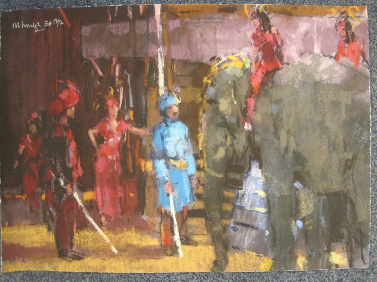 artikelnr. 00429i Kunstenaar Rob Houdijk Speciale Oplaag Pastels Grafische Technieken "Circus": Bieden vanaf 600 euro
olifant in Circus, gesigneerd door Rob Houdijk

In the Netherlands and abroad Rob Houdijk has many commissions in his name. For instance, for the Holland America Line he made, among others, a large series of pastels showing Dutch harbour-views, and various groups of bronzes were made by him for the Bouwfonds Nederlandse Gemeenten.
In 2007 he moved from his own gallery 'Inter Pascua' at Oterleek to 'Atelier Rob Houdijk' (a studio and a gallery to exhibit his work) at St. Pancras, near Alkmaar.

Keywords: Kunstenaar Rob Houdijk Speciale Oplaag Pastels Grafiche Technieken "Circus"