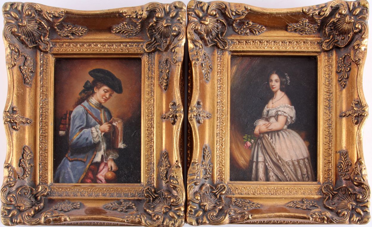 Verkocht artikelnr. 16001007 - 2 Schilderijen Olieverf Renaissance.
gesigneerd J. OV, portet van franse adel olieverf op paneel: 18 x 13 cm

Biggs & Sons

5l Conduit St. Bond Street London

hele goede goudkleurige lijst.

Keywords: Schilderijen Olieverf Renaissance: