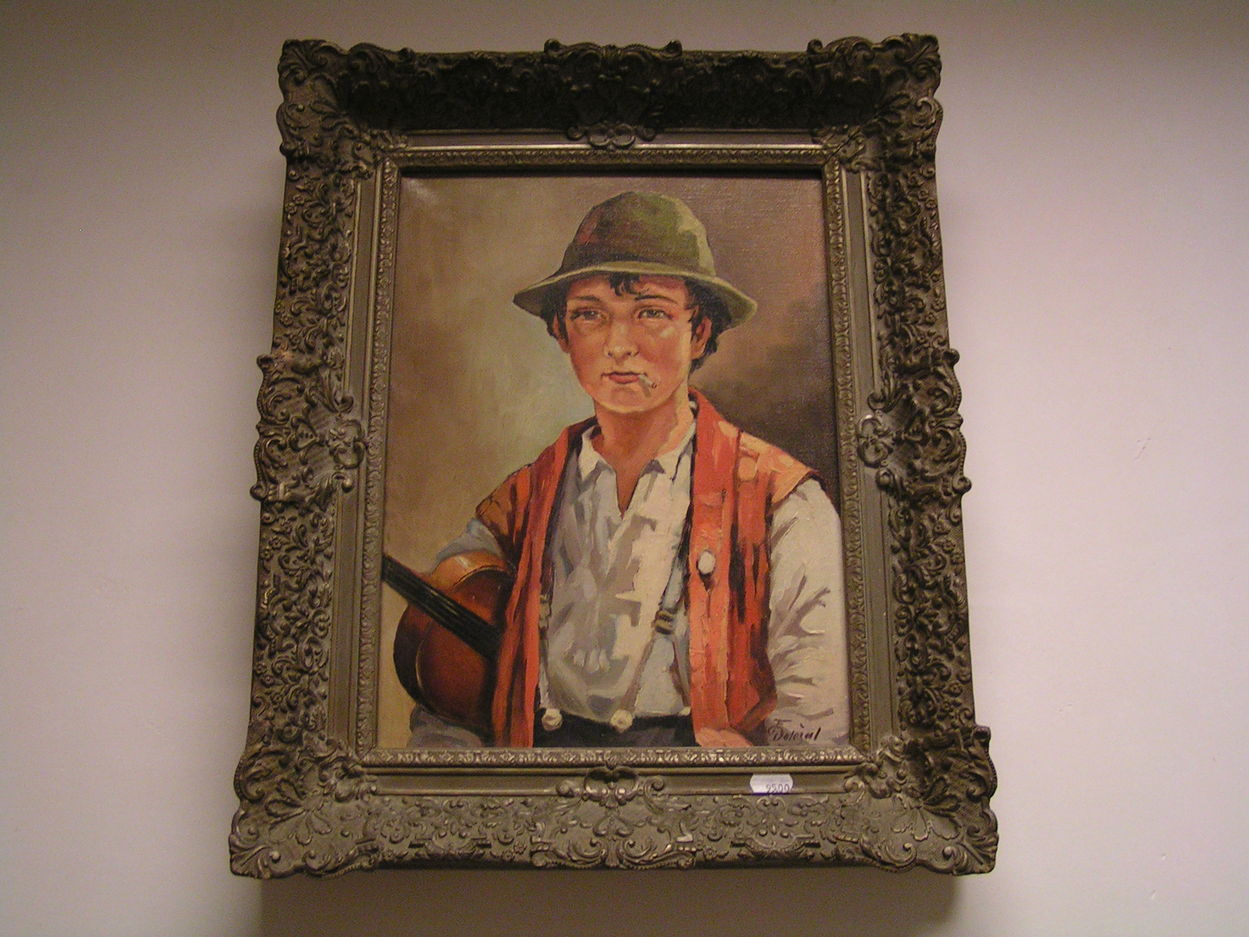 artikelnr 001223 Schiderij olieverf; Portret van Zigeuner in antieke lijst: prijs 95 euro
44 x 55 cm
gesigneerd: F. Dolgeal
Keywords: schilderij zigeuner antiek lijst