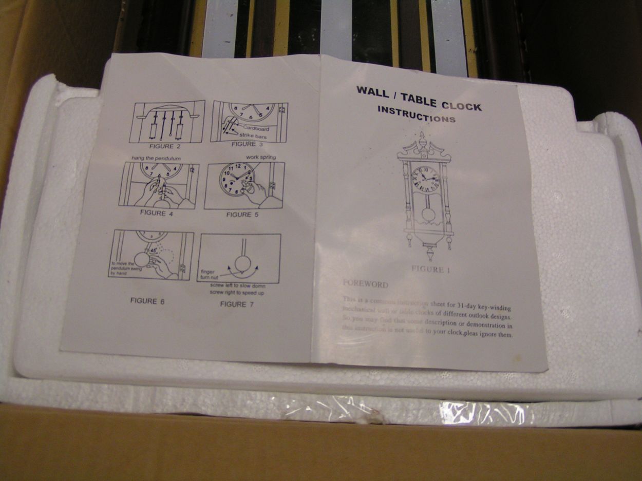 artikelnr. 0160054 Regulateur: prijs 325 euro
8 daags uurwerk. Mahonie kast.

Loopt perfect, puntgaaf, 40 jaar, nieuw in de doos sinds jaren '60.
Met handleiding instructieboekje. Nooit gebruikt.
Keywords: Regulateur